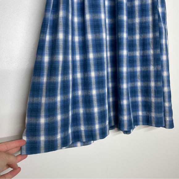 VINTAGE Express Plaid Overall Maxi Dress Cottagecore Yellowstone America - Picture 2 of 10